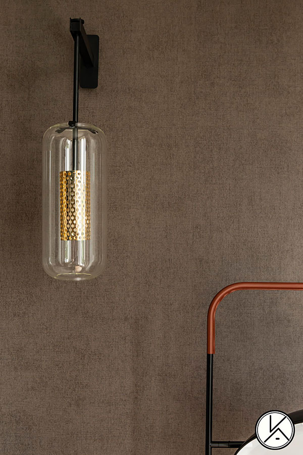 masculine elegance decorative detail of the designer glass wall lamp 2