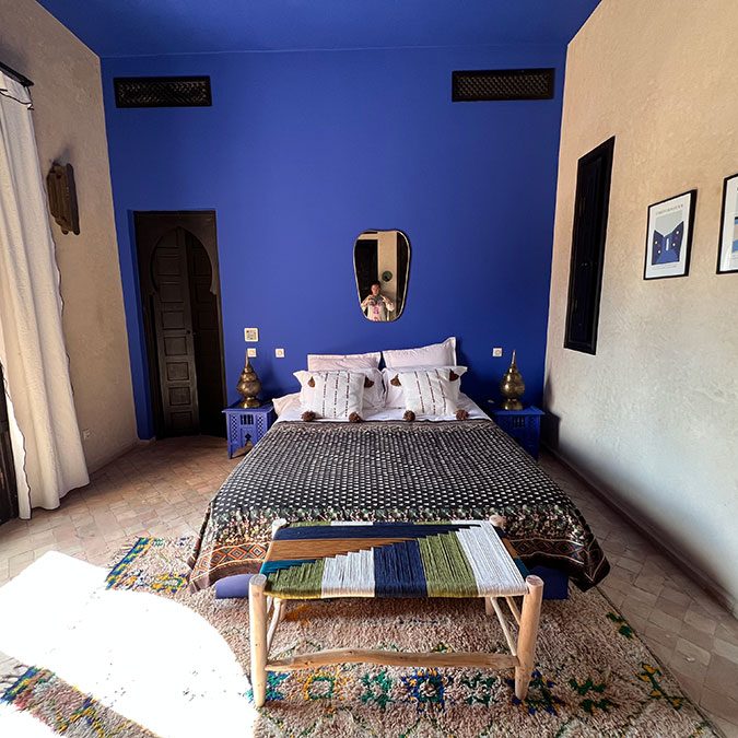 chambre bleue 2 maison vacances marrakech
