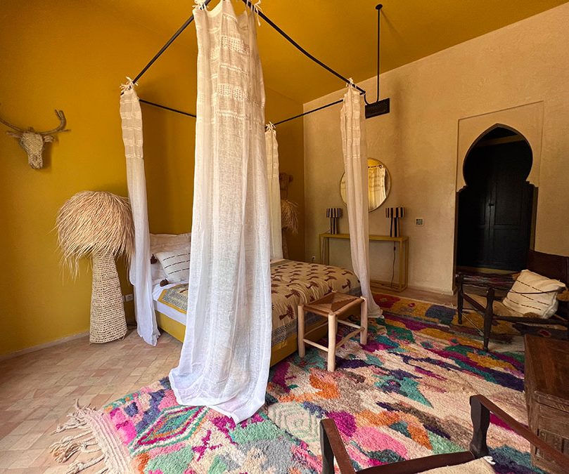 chambre jaune 1 maison vacances marrakech
