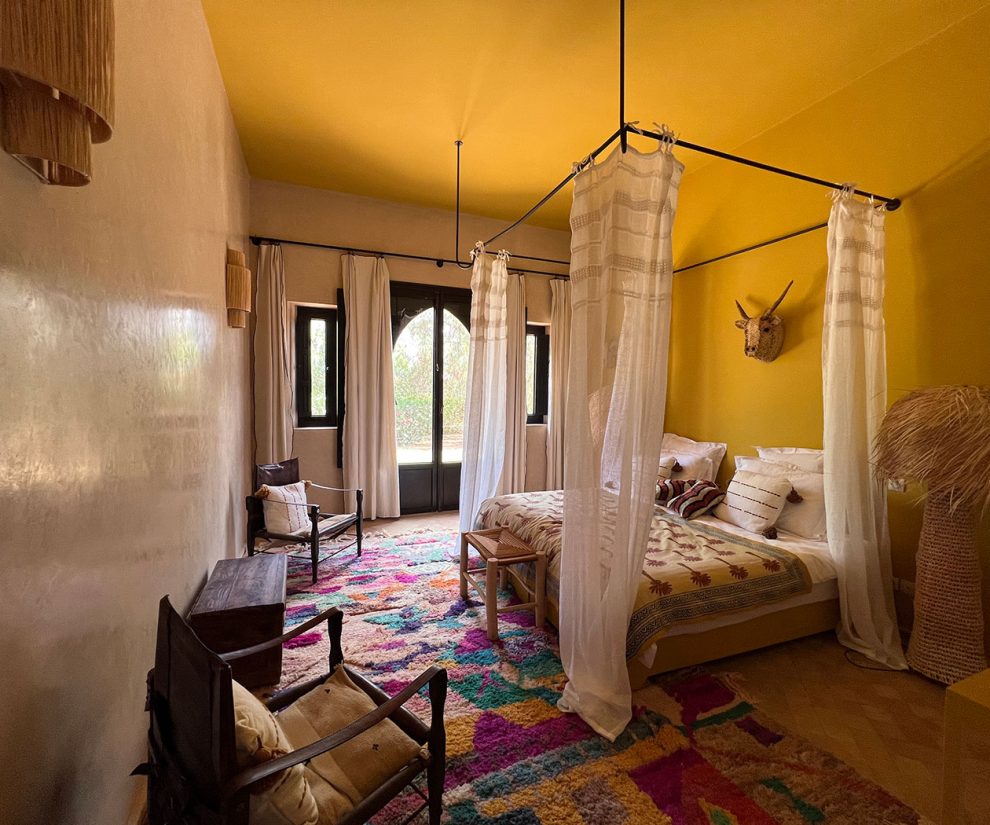 chambre jaune 2 maison vacances marrakech
