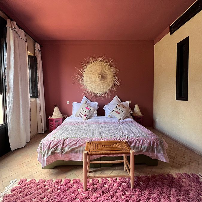 chambre rouge 4 maison vacances marrakech