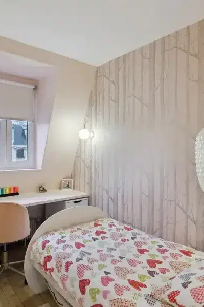 appartement familial et convivial chambre enfant papier peint
