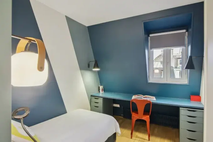 appartement familial et convivial chambre enfant dominante bleu