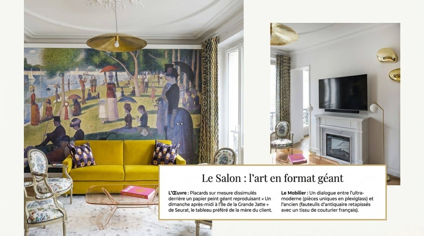 projet Emily in Paris salon art format géant