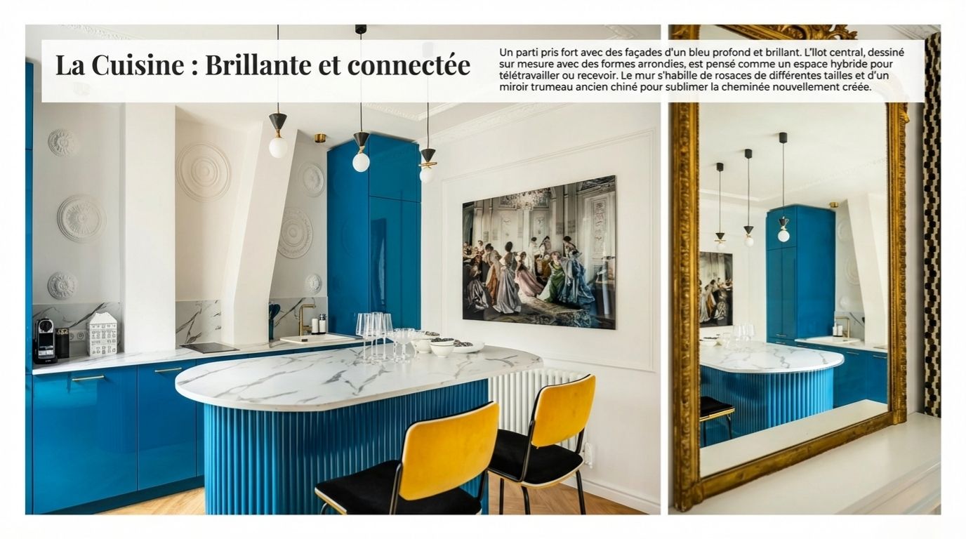 projet Emily in Paris cuisine brillante et connectée