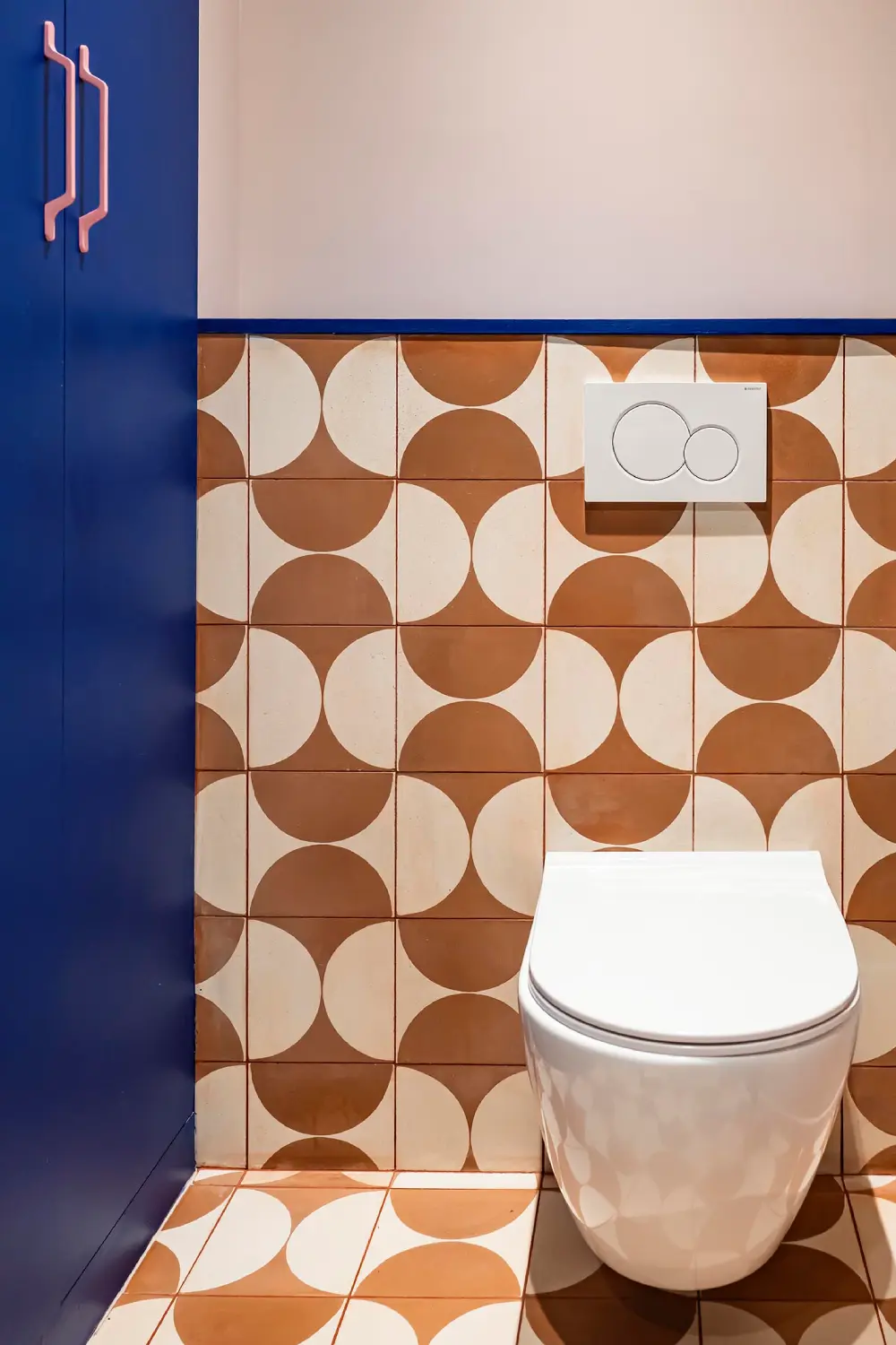 toilette carrelage graphique